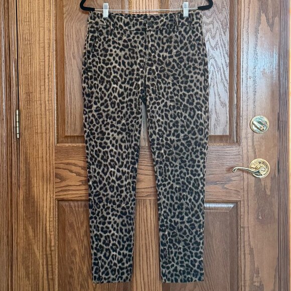 CAbi Pants - Leopard Print Skinny ANKLE pant - CAbi #3393 - Size 6